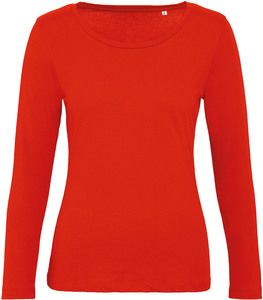 B&C CGTW071 - Women's Inspire Organic Long Sleeve T-Shirt Fire Red