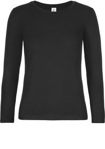 B&C CGTW08T - Women's long sleeve t-shirt #E190 Black