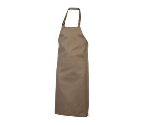 NEWGEN TB101 - Polycotton Bib Apron With Pocket Beige