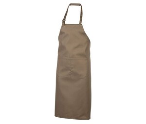 NEWGEN TB201 - 100% Cotton Bib Apron With Pocket Beige