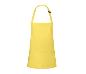 Karlowsky KYBLS6 - Basic Short Bib Apron with Buckle and Pocket sunny yellow