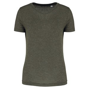 PROACT PA4021 - Ladies' Triblend round neck sports t-shirt Dark Khaki Heather