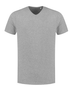 Lemon & Soda LEM1135 - T-shirt V-neck fine cotton elasthan Grey Heather