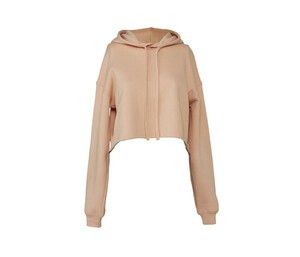 Bella + Canvas BE7502 - Women's Cropped Hoodie Peach