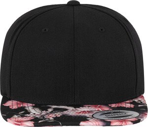 Flexfit F6089F - Floral pattern snapback cap Red