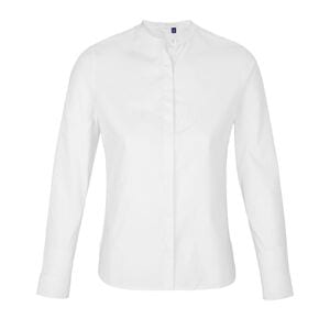 NEOBLU 03787 - Bart Women Women’S Mandarin Collar Shirt Optic White