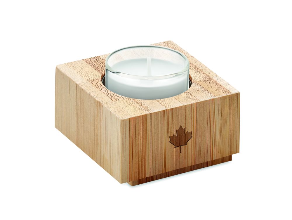 GiftRetail MO6319 - LUXOR Bamboo tealight holder