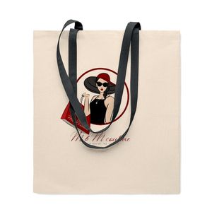 GiftRetail MO6437 - ZEVRA 140 gr/m² Cotton shopping bag Black