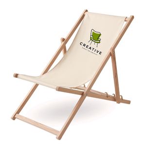 GiftRetail MO6503 - HONOPU Beach chair in wood Beige