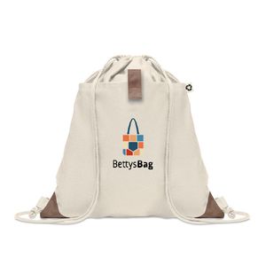 GiftRetail MO6550 - PANDA BAG Recycled cotton drawstring bag Beige
