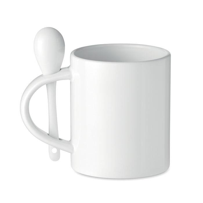 GiftRetail MO6581 - SUBLIM SPOON Ceramic sublimation mug 300 ml