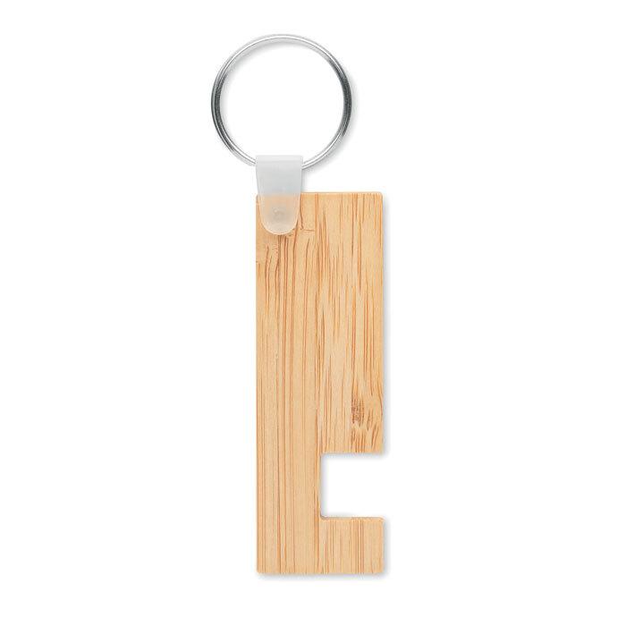 GiftRetail MO6596 - GANKEY Bamboo stand and key ring