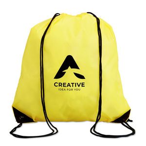 GiftRetail MO7208 - SHOOP 190T Polyester drawstring bag Yellow