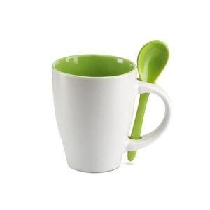 GiftRetail MO7344 - DUAL Bicolour mug with spoon 250 ml