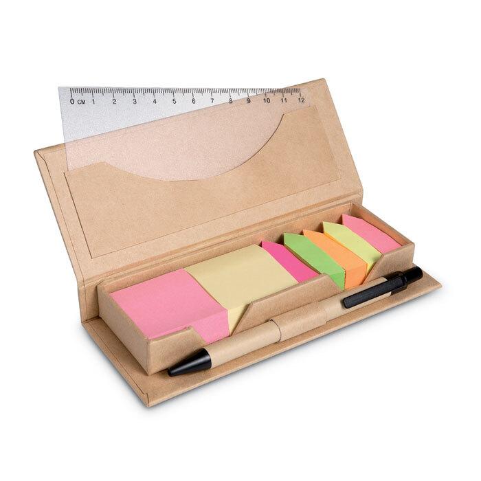 GiftRetail MO7756 - STIBOX Sticky memo set recycked w/pen