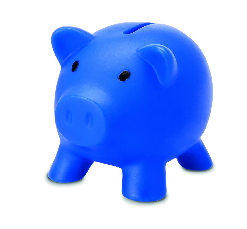 GiftRetail MO8132 - Piggy bank in PVC with an ABS stopper on the bottom