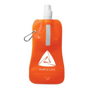 GiftRetail MO8294 - Folding flask transparent orange
