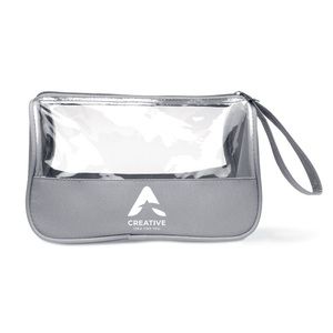 GiftRetail MO8334 - PLAS Toiletry bag microfiber w PVC Grey