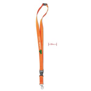 GiftRetail MO8595 - LANY Lanyard with metal hook 20 mm Orange