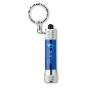 GiftRetail MO8622 - ARIZO Aluminium torch with key ring Blue