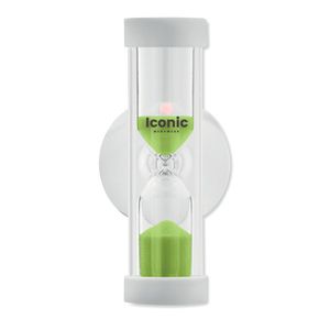 GiftRetail MO9211 - 4 min sand timer with suction cup Lime