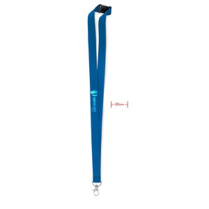 GiftRetail MO9354 - PANY Lanyard hook and buckle 20 mm Royal Blue