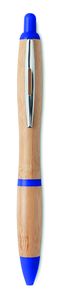 GiftRetail MO9485 - RIO BAMBOO Ball pen in ABS and bamboo Royal Blue