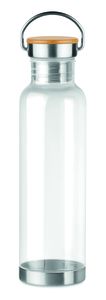 GiftRetail MO9850 - HELSINKI BASIC Tritan 800ml bottle bamboo top Transparent