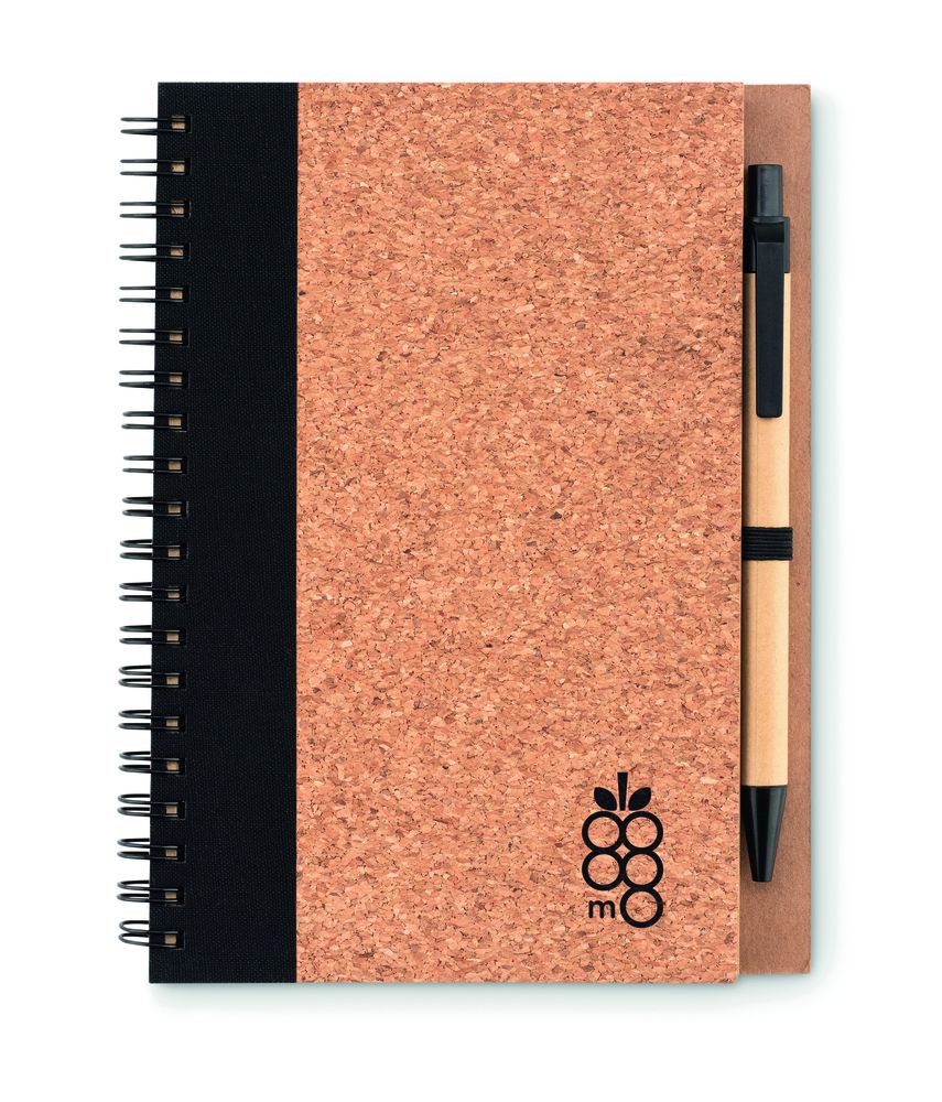 GiftRetail MO9859 - SONORA PLUSCORK Cork notebook with pen