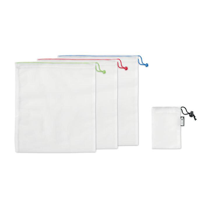 GiftRetail MO9898 - VEGGIE SET RPET Set of 3 RPET mesh food bags