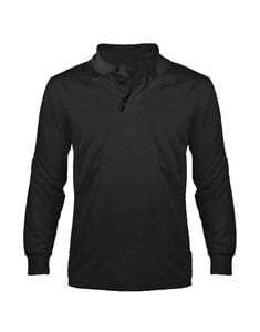 Mustaghata PLAYOFF - ACTIVE POLO FOR MEN LONG SLEEVES Black