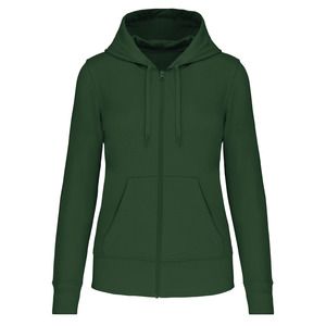 Kariban K4031 - Ladies' eco-friendly zip-through hoodie Forest Green
