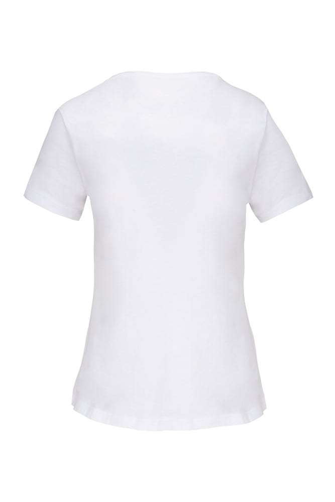 Kariban K399 - Ladies' short-sleeved organic t-shirt with raw edge neckline
