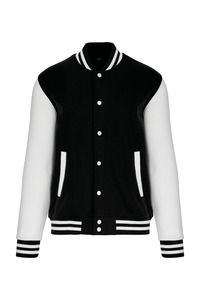 Kariban K497 - Unisex teddy fleece jacket Black / White