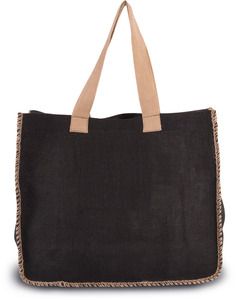 Kimood KI0248 - JUTE BAG WITH CONTRAST STITCHING