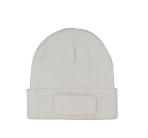K-up KP890 - Recycled beanie with patch White