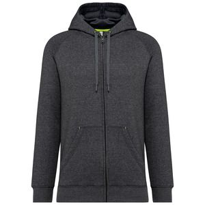 PROACT PA383 - Unisex zipped fleece hoodie Dark Grey Heather