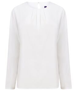 Henbury H598 - Long sleeve smock White