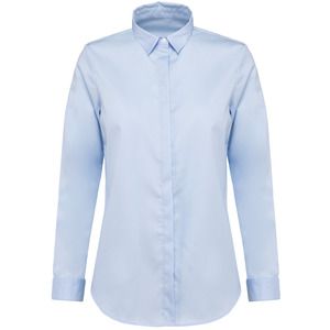 Kariban Premium PK507 - Ladies' long-sleeved twill shirt Essential Light Blue