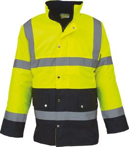 Yoko YHVP302 - Hi-Vis Contrast Jacket Hi Vis Yellow/Navy