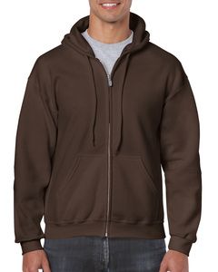 GILDAN GIL18600 - Sweater Hooded Full Zip HeavyBlend for him Dark Chocolate