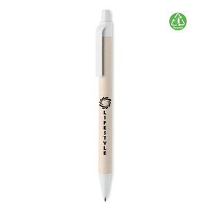 GiftRetail MO6822 - MITO PEN Milk carton paper ball pen White