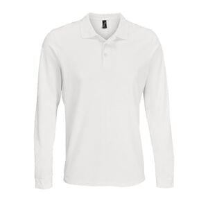 SOL'S 03983 - Prime Lsl Unisex Long Sleeve Polycotton Polo Shirt White