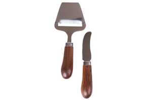 Inside Out LT52048 - Sagaform Astrid Cheese Slicer and Butter Knife 2 pcs Wood