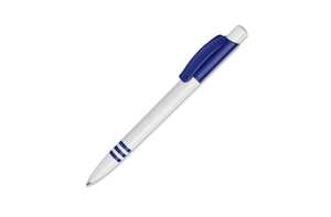 TopPoint LT80918 - Ball pen Tropic hardcolour WHITE / DARK BLUE