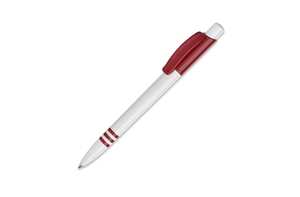 TopPoint LT80918 - Ball pen Tropic hardcolour White/Dark Red