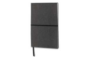 TopEarth LT92521 - Recycled leather notebook A5 Dark Grey
