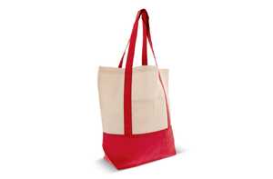 TopEarth LT95248 - Shopping bag OEKO-TEX® cotton 140g/m² 40x10x35cm Red