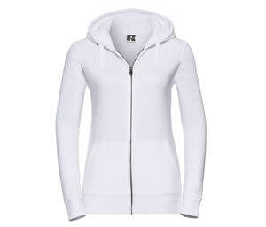 Russell JZ66F - Authentic Zipped Hood White