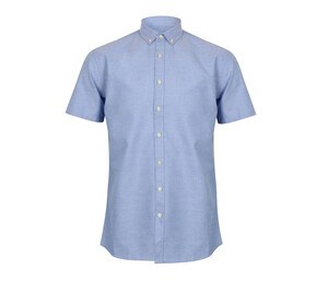 HENBURY HY517R - MEN’S MODERN S/S OXFORD SHIRT – REGULAR FIT Pool Blue